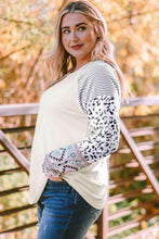 Load image into Gallery viewer, Plus Size Mixed Print Raglan Sleeve Round Neck Top - Shop &amp; Buy
