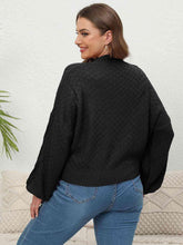 Load image into Gallery viewer, Plus Size Mock Neck Cable Knit Long Sleeve Sweater - Shop &amp; Buy
