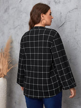 Load image into Gallery viewer, Plus Size Notched Neck Long Sleeve Blouse - Shop &amp; Buy
