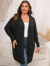 Load image into Gallery viewer, Plus Size Open Front Cardigan With Pockets - Shop &amp; Buy
