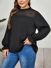 Load image into Gallery viewer, Plus Size Round Neck Flounce Sleeve Blouse - Shop &amp; Buy
