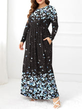 Load image into Gallery viewer, Plus Size Round Neck Maxi Dress with Pockets - Shop &amp; Buy
