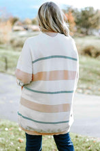 Load image into Gallery viewer, Plus Size Striped Open Front Cardigan - Shop &amp; Buy

