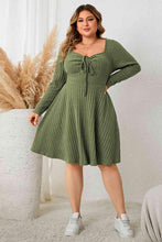 Load image into Gallery viewer, Plus Size Sweetheart Neck Long Sleeve Ribbed Dress - Shop &amp; Buy

