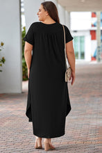 Load image into Gallery viewer, Plus Size V-Neck Short Sleeve Maxi Dress - Shop &amp; Buy
