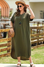 Load image into Gallery viewer, Plus Size V-Neck Short Sleeve Maxi Dress - Shop &amp; Buy
