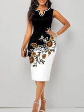 Load image into Gallery viewer, Printed Notched Sleeveless Wrap Dress - Shop &amp; Buy
