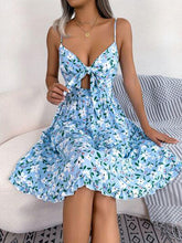 Load image into Gallery viewer, Printed Plunge Cap Sleeve Cami Dress - Shop &amp; Buy
