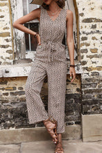 Load image into Gallery viewer, Printed Tie Front Sleeveless Jumpsuit - Shop &amp; Buy
