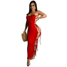 Load image into Gallery viewer, Prowow Sexy Summer Holiday Women Dress Backless Hollow Out Lace Up Maxi Dresses for Party Nightclub Bodycon Outfits Lady Clothes - Shop &amp; Buy
