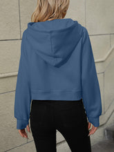 Load image into Gallery viewer, Raglan Sleeve Zip-Up Hoodie with Pocket - Shop &amp; Buy
