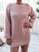 Load image into Gallery viewer, Rib-Knit Mini Sweater Dress - Shop &amp; Buy
