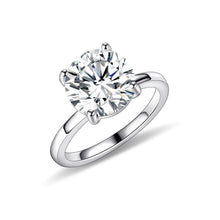 Load image into Gallery viewer, Round Cubic Zirconia CZ Four Prong Solitaire Engagement Rings 925 Sterling Silver Anniversary Promise Gift Ring - Shop &amp; Buy
