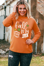 Load image into Gallery viewer, Round Neck Long Sleeve FALL IS IN THE AIR Graphic Sweatshirt - Shop &amp; Buy
