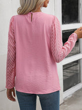Load image into Gallery viewer, Ruched Round Neck Puff Sleeve Blouse - Shop &amp; Buy
