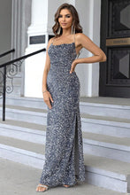 Load image into Gallery viewer, Sequin Backless Split Maxi Dress - Shop &amp; Buy
