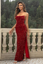 Load image into Gallery viewer, Sequin Backless Split Maxi Dress - Shop &amp; Buy
