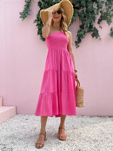 Load image into Gallery viewer, Smocked Single Shoulder Sleeveless Dress - Shop &amp; Buy
