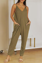 Load image into Gallery viewer, Spaghetti Strap Deep V Jumpsuit with Pockets - Shop &amp; Buy
