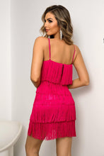 Load image into Gallery viewer, Spaghetti Strap Fringe Mini Dress - Shop &amp; Buy
