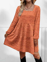 Load image into Gallery viewer, Square Neck Long Sleeve Dress - Shop &amp; Buy
