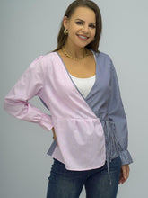 Load image into Gallery viewer, Surplice Neck Striped Long Sleeve Blouse - Shop &amp; Buy
