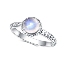 Load image into Gallery viewer, Textured Milky Blue Moonstone Ring in 925 Sterling Silver, Stylish Gemstone Ring, Moonstone Jewellery, Gift for Her - Shop &amp; Buy
