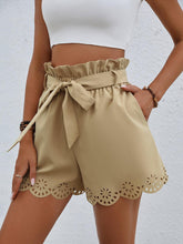 Load image into Gallery viewer, Tie Belt Paperbag Waist Shorts - Shop &amp; Buy
