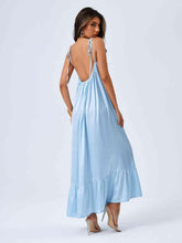 Load image into Gallery viewer, Tie Shoulder Backless Maxi Dress - Shop &amp; Buy
