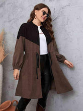 Load image into Gallery viewer, Two-Tone Dropped Shoulder Trench Coat - Shop &amp; Buy

