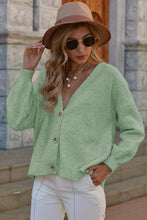Load image into Gallery viewer, V-Neck Button-Down Dropped Shoulder Cardigan - Shop &amp; Buy
