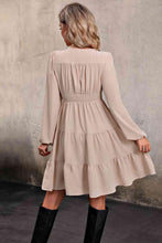 Load image into Gallery viewer, V Neck Button Up Tiered Dress - Shop &amp; Buy
