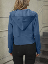 Load image into Gallery viewer, Zip-Up Raglan Sleeve Hoodie with Pocket - Shop &amp; Buy
